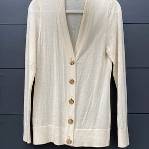 Tory Burch Simone cardigan cream